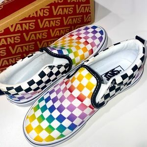 Kids Rainbow Vans size 1